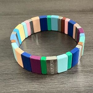 Rainbow Resin Tile Bracelet